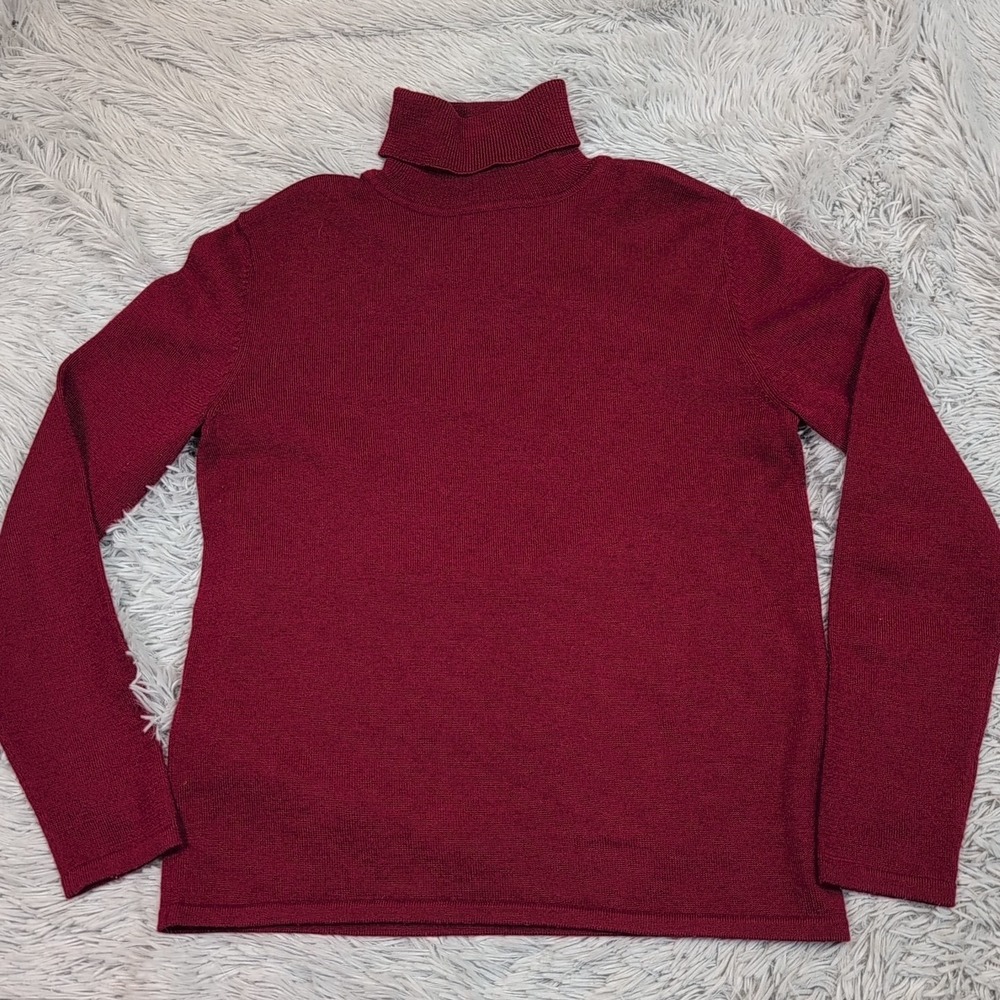 Dialogue Sweater Womens‎ S Merino Wool Blend Turtleneck Cozy Comfort Preppy